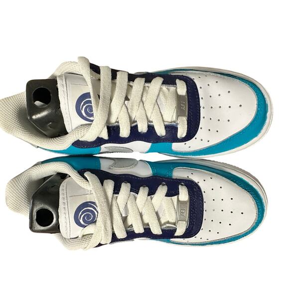 Nike Air Force 1  NIKE AIR FORCE 1 x Hpnotiq Blue Silver NIKE Check Mark Custom Rare Shoes size 4Y